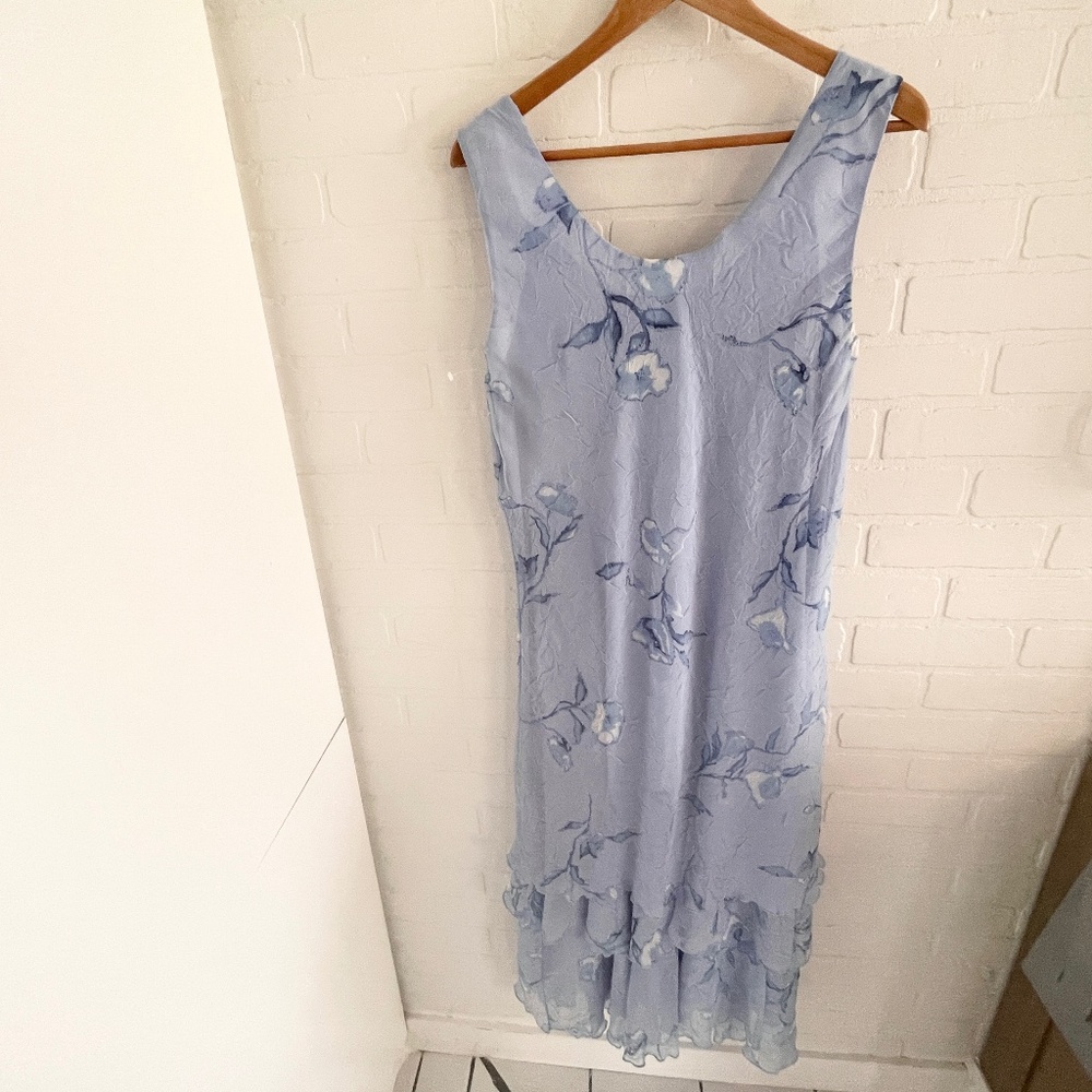 Vintage 90s Y2K Maxi dress Fairy Fluid Flowy Ethereal Feminine Romantic Floral L - Picture 9 of 15